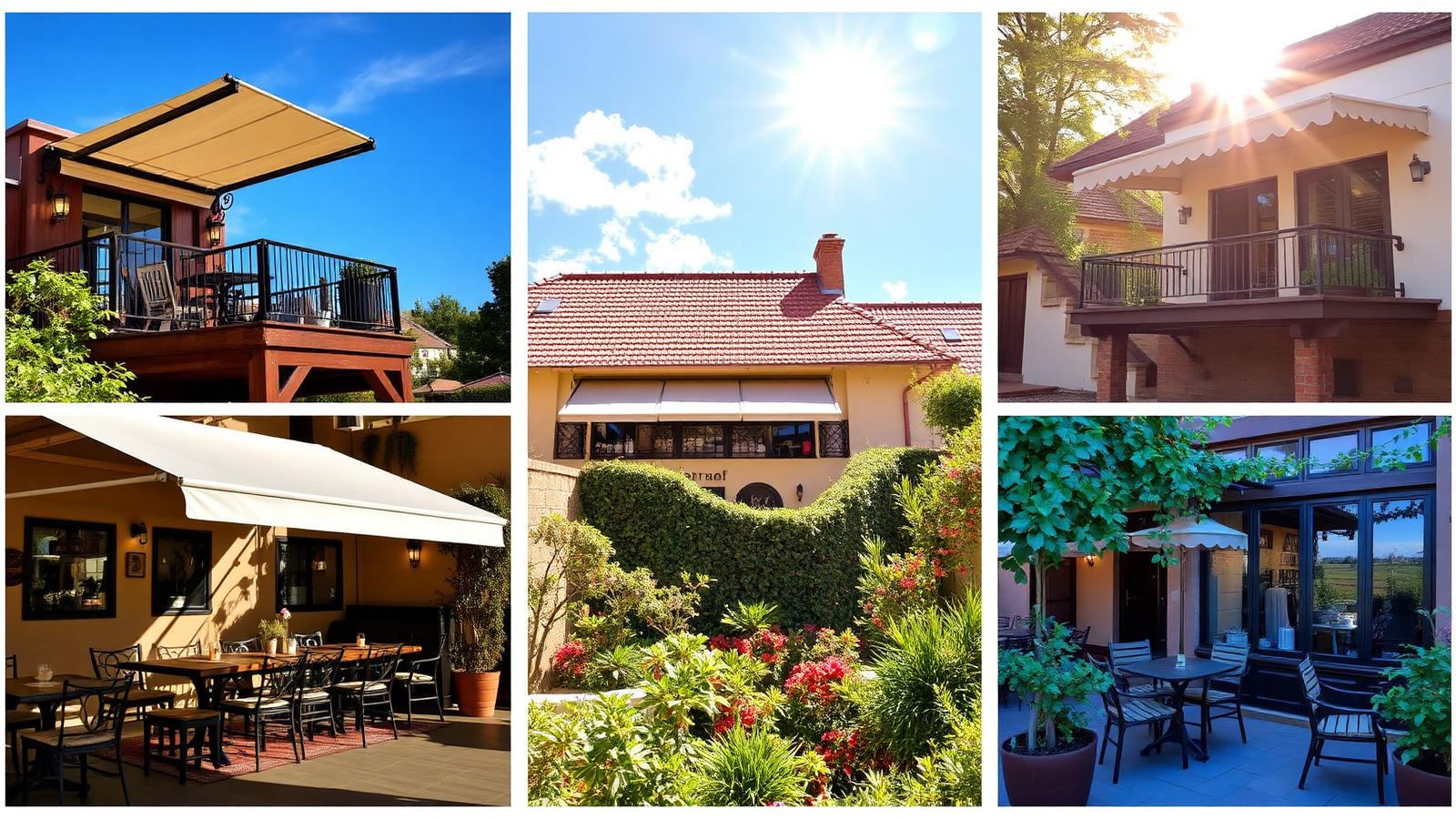 Markisen in verschiedenen Einsatzbereichen: Terrasse, Balkon, Garten und Gastronomie